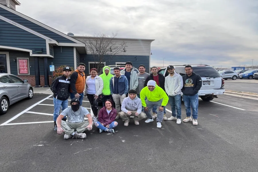 Reliable drywall contractor in Fitchburg, WI Our drywall contractor at work in Fitchburg, WI